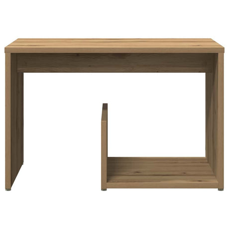 Vidaxl bijzettafel 59x36x38 cm bewerkt hout artisanaal eikenkleurig