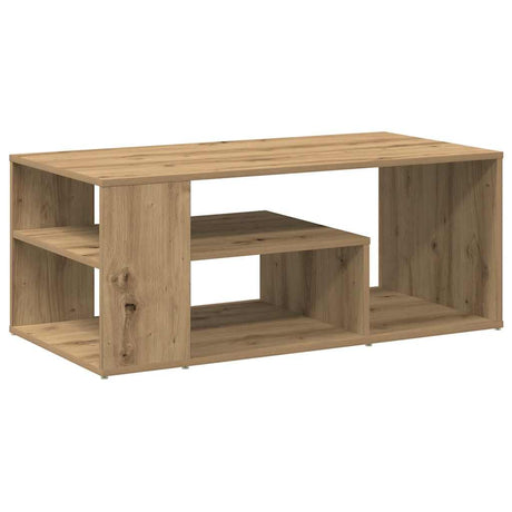 Vidaxl salontafel 100x50x40 cm bewerkt hout artisanaal eikenkleurig