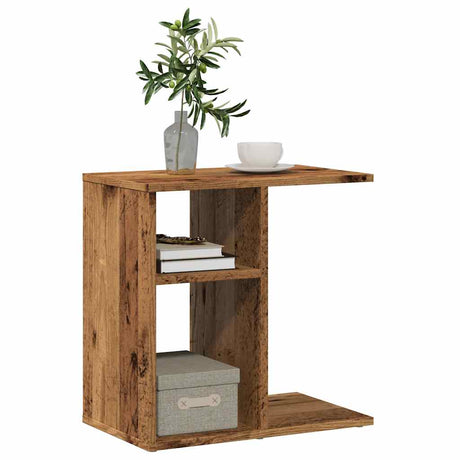 Vidaxl bijzettafel 50x30x50 cm bewerkt hout oud houtkleurig