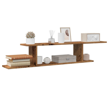 Vidaxl tv-wandschap 125x18x23 cm bewerkt hout oud houtkleurig