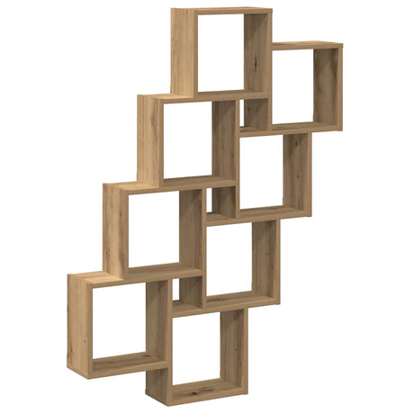 Vidaxl wandschap kubus 90x15x119,5 cm bewerkt hout artisanaal eiken