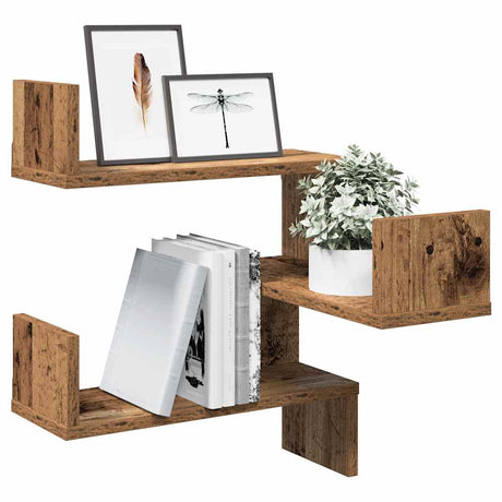 Vidaxl hoekwandschap 40x40x49,5 cm bewerkt hout out houtkleurig