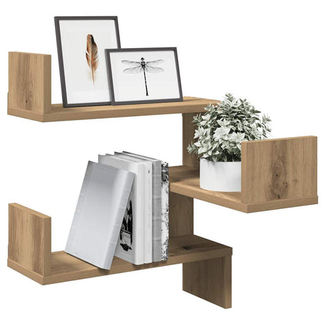 Vidaxl hoekwandschap 40x40x49,5 cm bewerkt hout artisanaal eiken