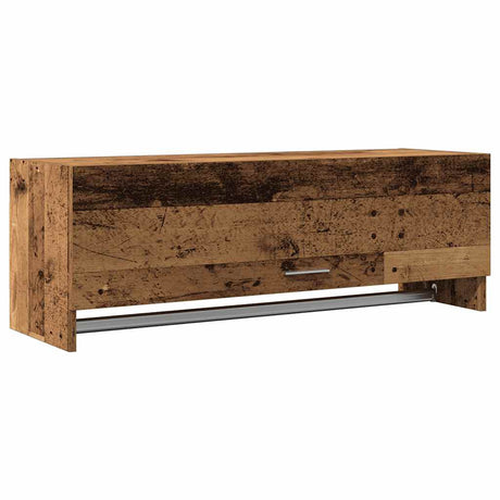 Vidaxl kledingkast 100x32,5x35 cm bewerkt hout oud houtkleurig