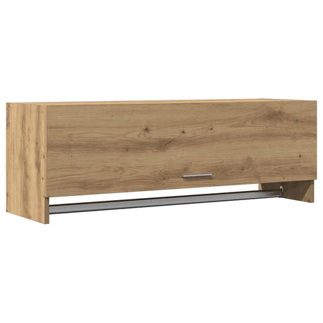 Vidaxl kledingkast 100x32,5x35 cm bewerkt hout artisanaal eikenkleurig
