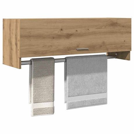 Vidaxl kledingkast 100x32,5x35 cm bewerkt hout artisanaal eikenkleurig