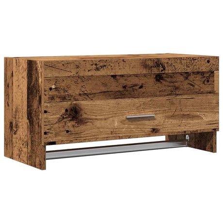 Vidaxl kledingkast 70x32,5x35 cm bewerkt hout oud houtkleurig