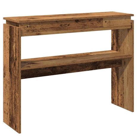 Vidaxl wandtafel 102x30x80 cm bewerkt hout oud houtkleurig