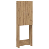 Vidaxl wasmachinekast 64x25,5x190 cm artisanaal eikenkleur