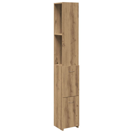 Vidaxl badkamerkast 25x25x170 cm bewerkt hout artisanaal eikenkleurig