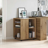 Vidaxl rolkast 60x53x72 cm bewerkt hout artisanaal eikenkleurig
