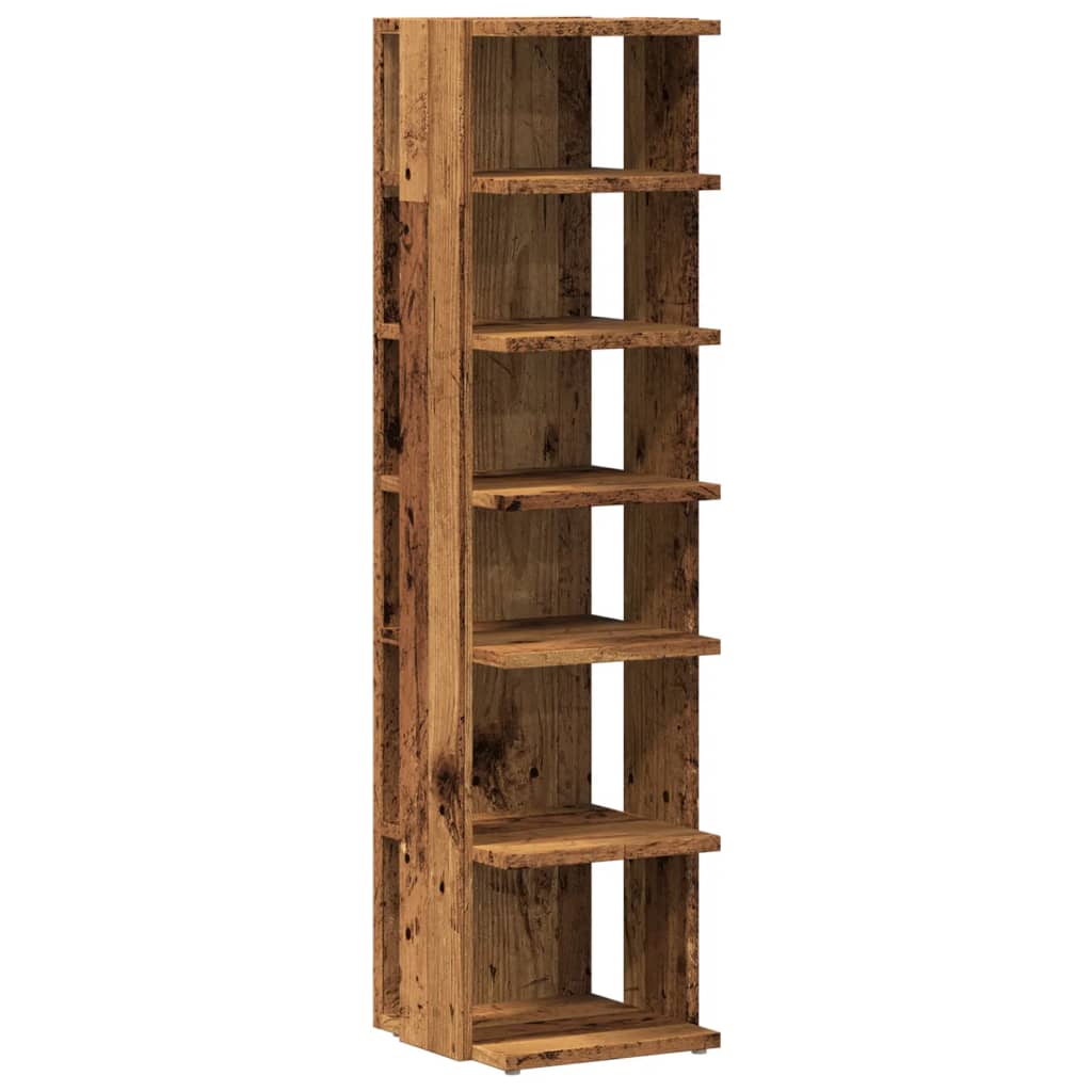 Vidaxl Cabinet per scarpe 28x27x102 cm Legno di legno trasformato