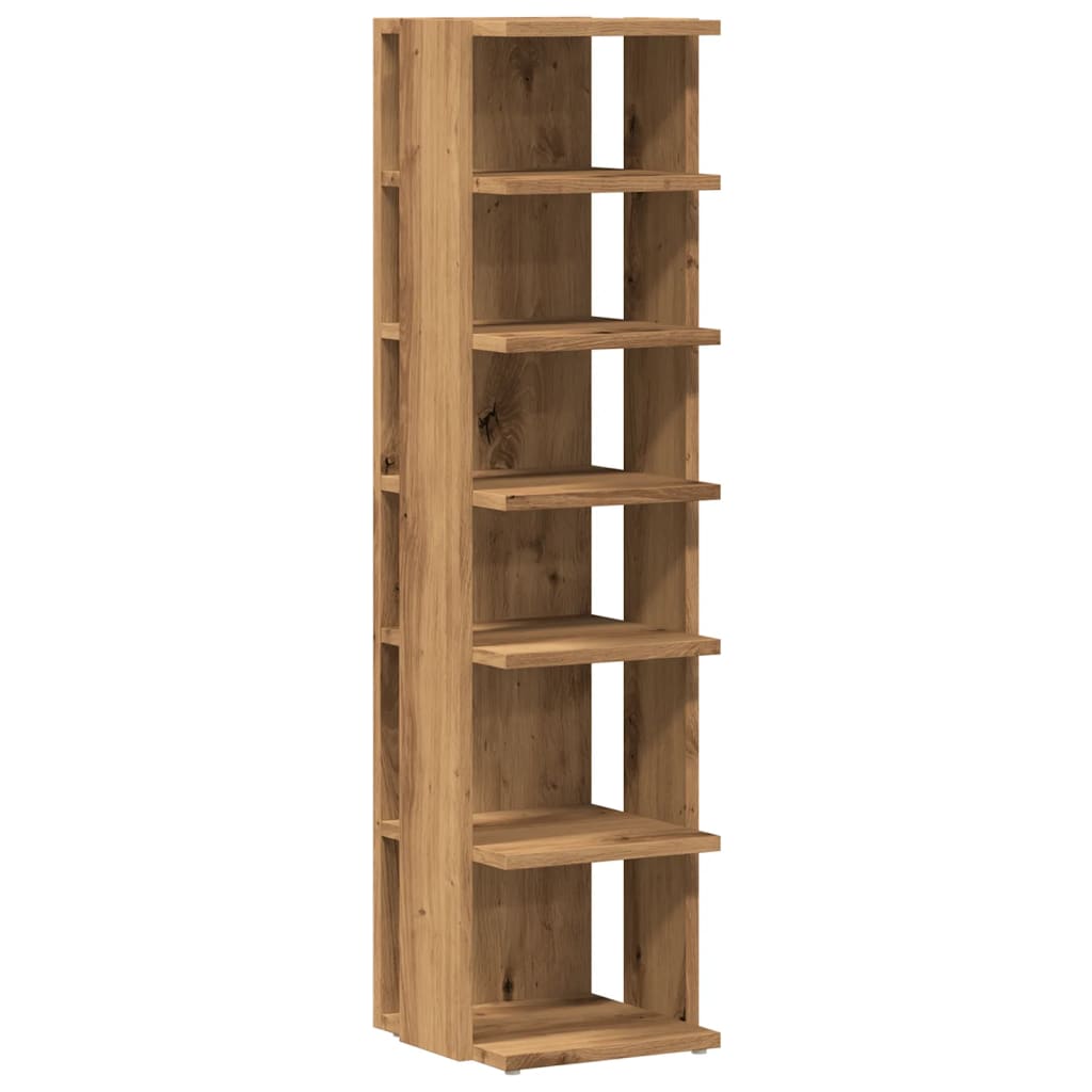 Vidaxl Shoe Cabinet 28x27x102 cm forarbejdet træ Artisanal Oak -farvet