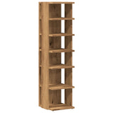 Vidaxl Shoe Cabinet 28x27x102 cm in legno trasformato in rovere artigianale