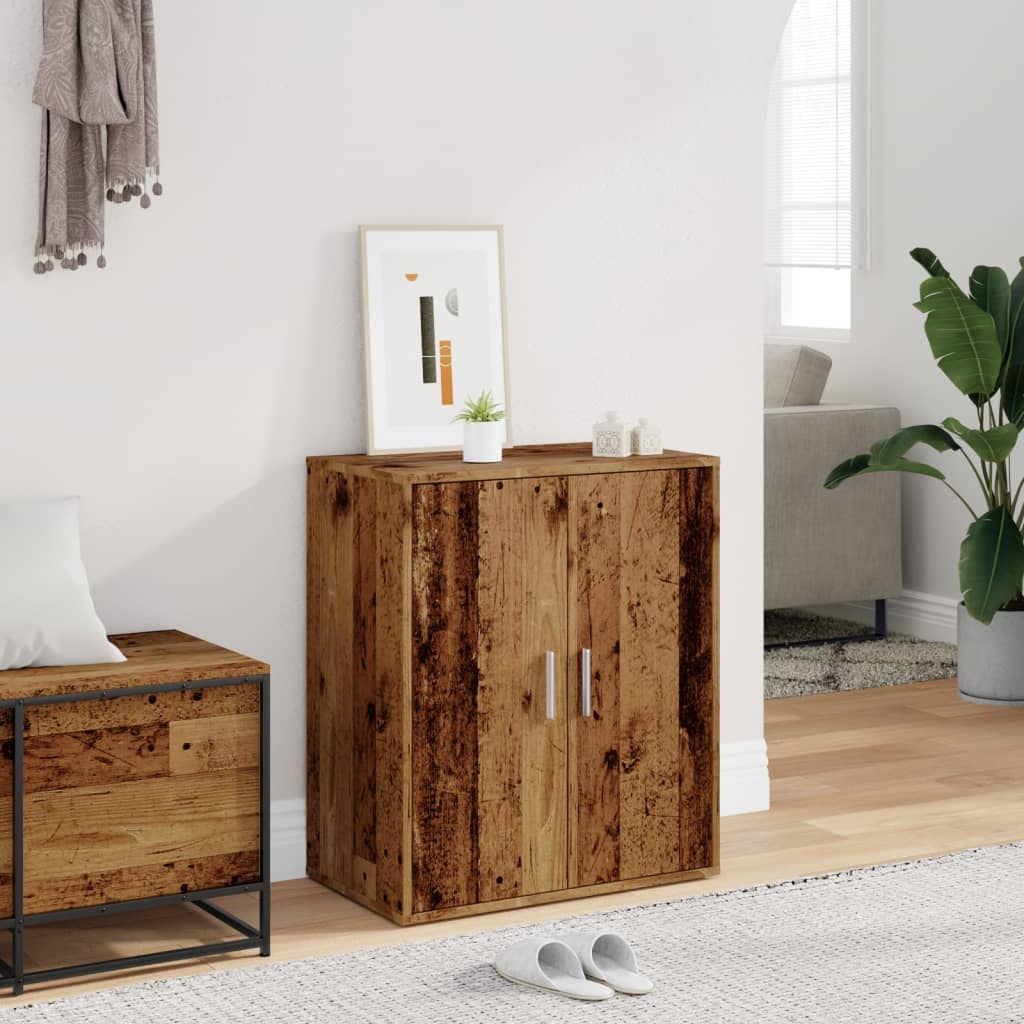 VIDAXL -Schuhschrank 60x35x70 cm verarbeitetes Holz Oldholz -gelöscht