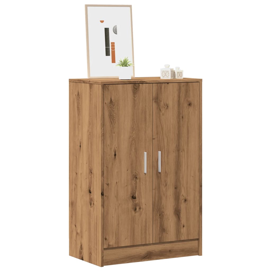 Vidaxl schoenenkast 60x35x92 cm bewerkt hout artisanaal eikenkleur