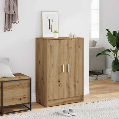 Vidaxl schoenenkast 60x35x92 cm bewerkt hout artisanaal eikenkleur