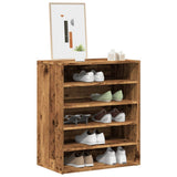 Vidaxl Shoe Cabinet 60x35x70 cm forarbejdet træ gammel træ -farvet