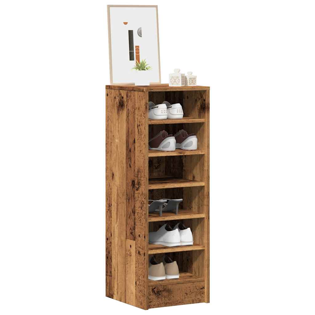 Vidaxl Schuhschrank 32x35x92 cm propertiertes Holz altes Holzfarbe