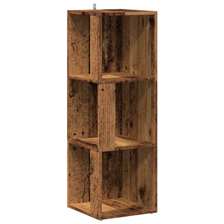 Vidaxl hoekkast 33x33x100 cm bewerkt hout oud houtkleurig