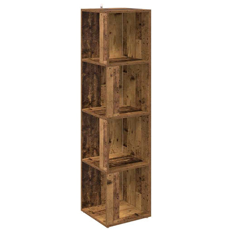 Vidaxl hoekkast 33x33x132 cm bewerkt hout oud houtkleurig