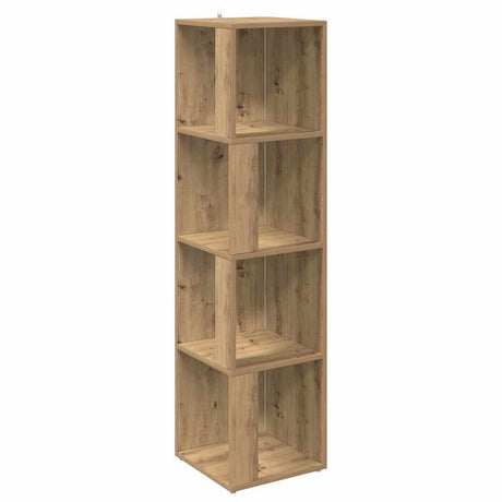 Vidaxl hoekkast 33x33x132 cm bewerkt hout artisanaal eikenkleur