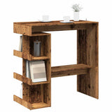 Vidaxl bartafel met opbergrek 100x48x101,5 cm oud houtkleurig