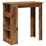 Vidaxl bartafel met opbergrek 102x50x103,5 cm oud houtkleurig