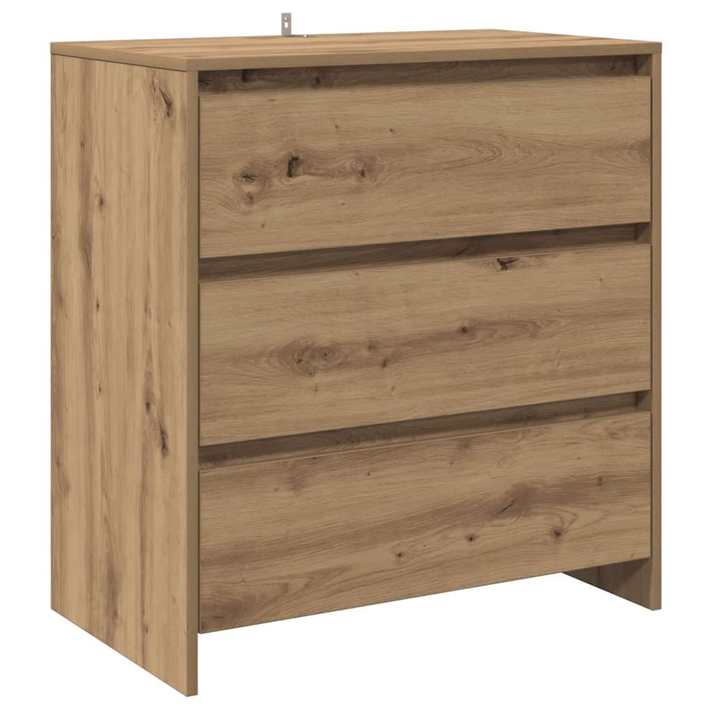 Vidaxl dressoir 70x41x75 cm bewerkt hout artisanaal eikenkleur