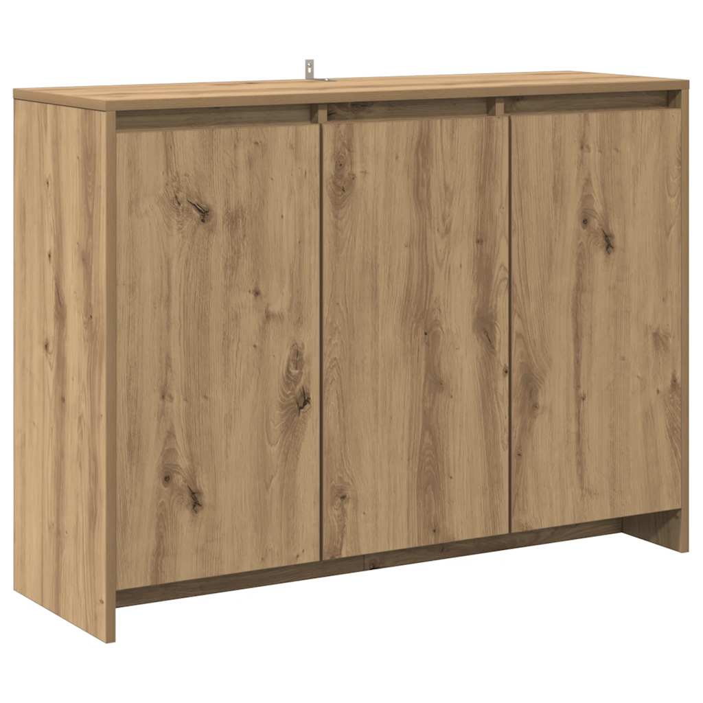 Vidaxl dressoir 102x33x75 cm bewerkt hout artisanaal eikenkleurig