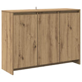 Vidaxl dressoir 102x33x75 cm bewerkt hout artisanaal eikenkleurig
