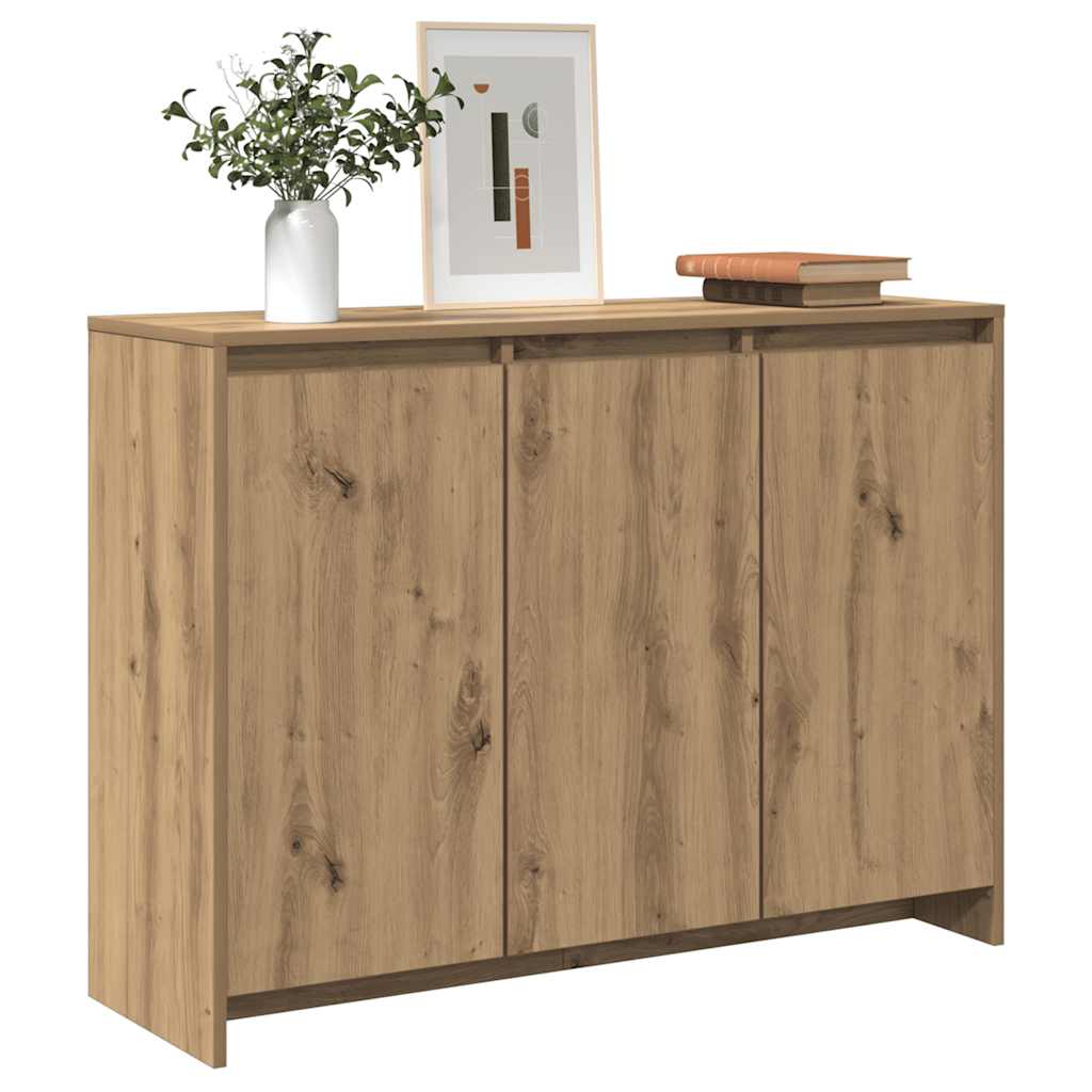 Vidaxl dressoir 102x33x75 cm bewerkt hout artisanaal eikenkleurig
