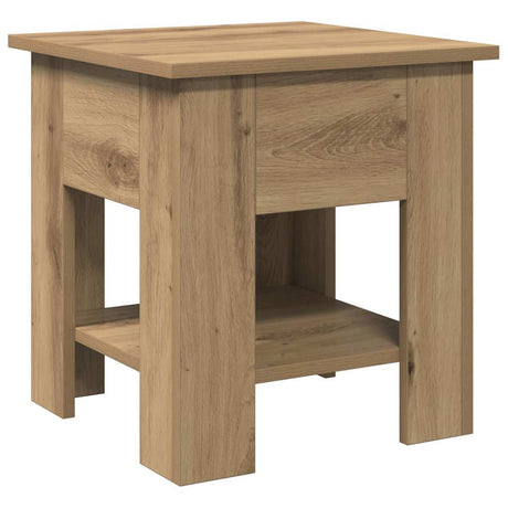 Vidaxl salontafel 40x40x42 cm bewerkt hout artisanaal eikenkleur