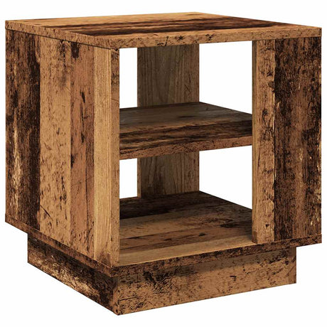 Vidaxl salontafel 40x40x43 cm bewerkt hout oud houtkleurig