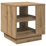 Vidaxl salontafel 40x40x43 cm bewerkt hout artisanaal eikenkleurig