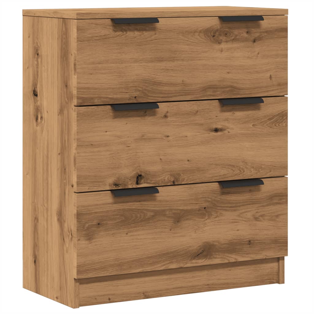 Vidaxl dressoir 60x30x70 cm bewerkt hout artisan eikenkleurig