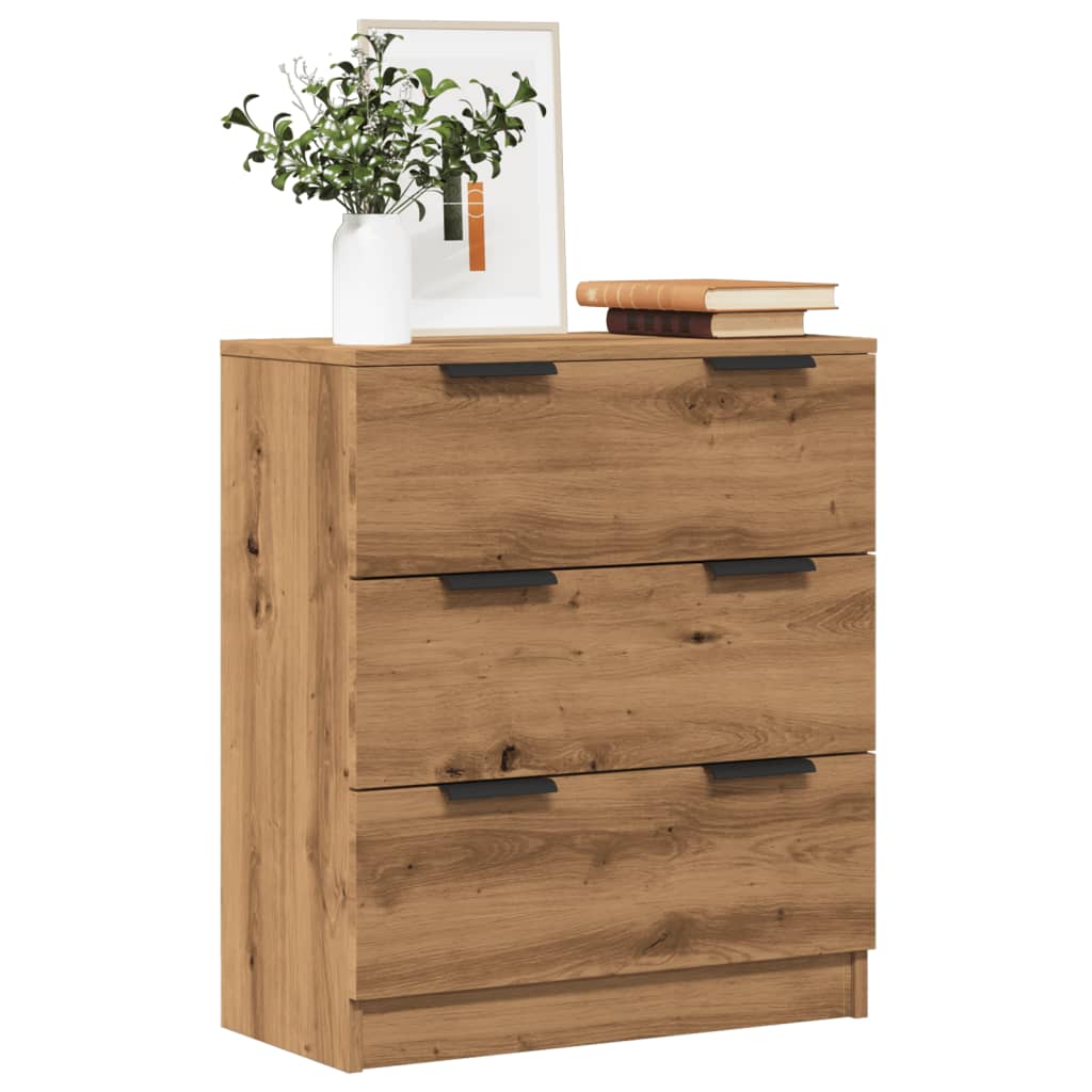 Vidaxl dressoir 60x30x70 cm bewerkt hout artisan eikenkleurig