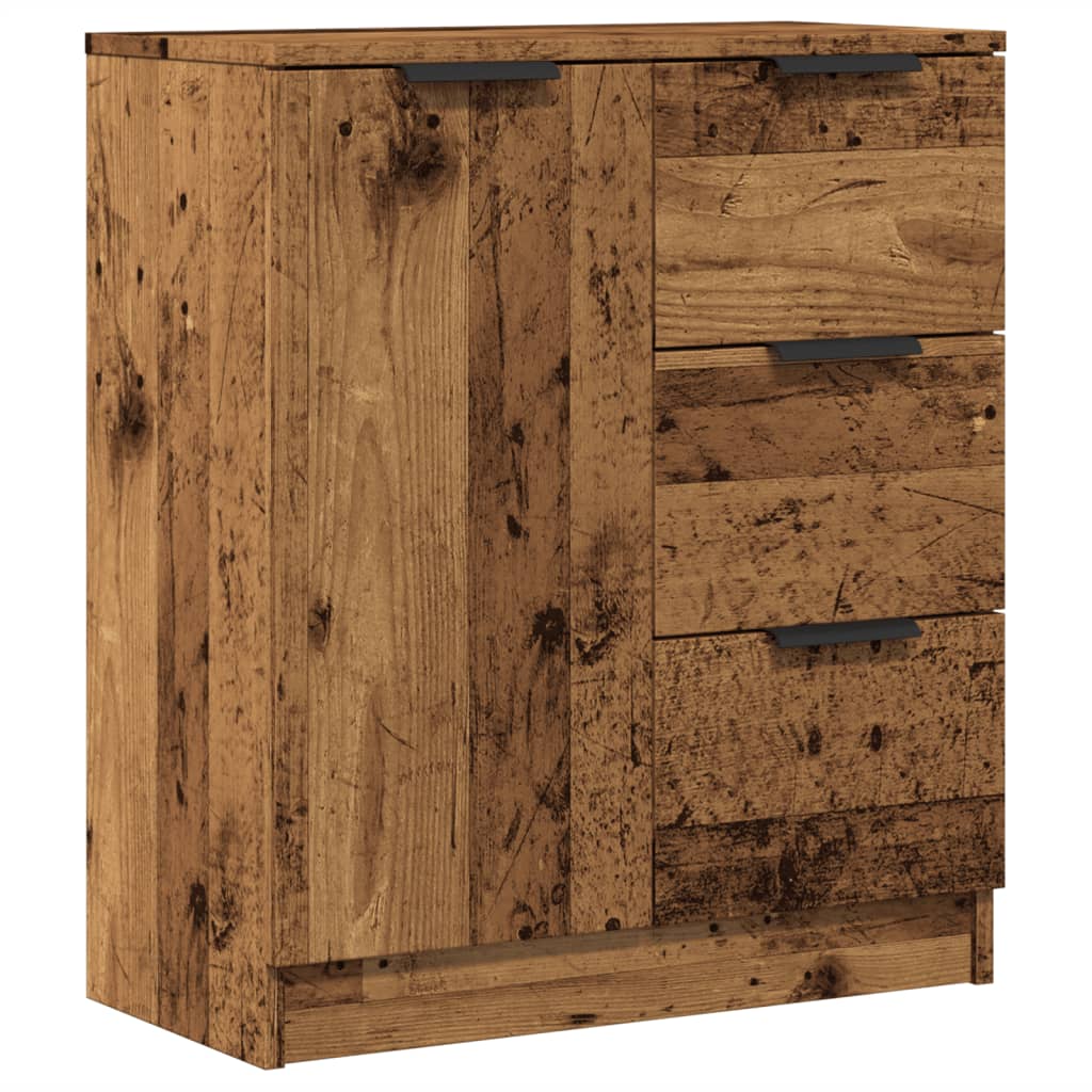 Vidaxl dressoir 60x30x70 cm bewerkt hout oud houtkleurig