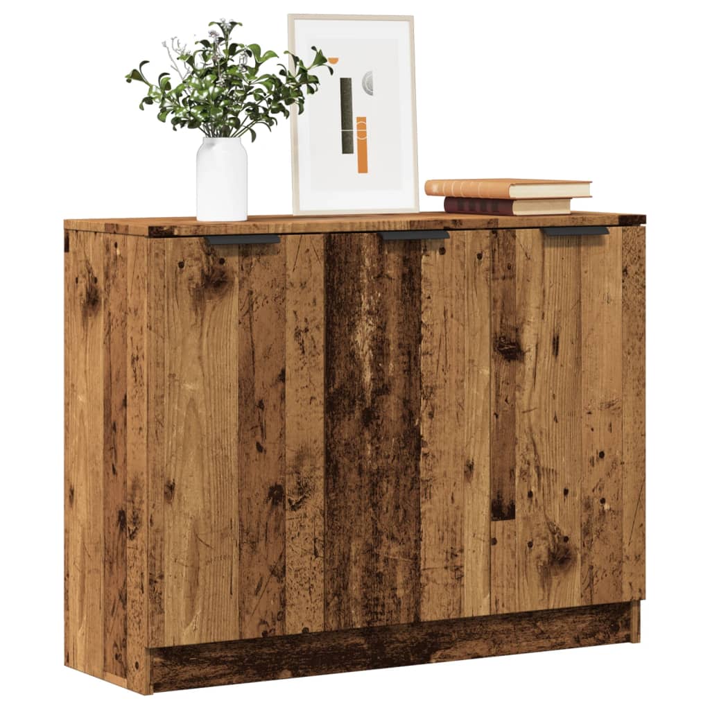 Vidaxl dressoir 90,5x30x70 cm bewerkt hout oud houtkleurig