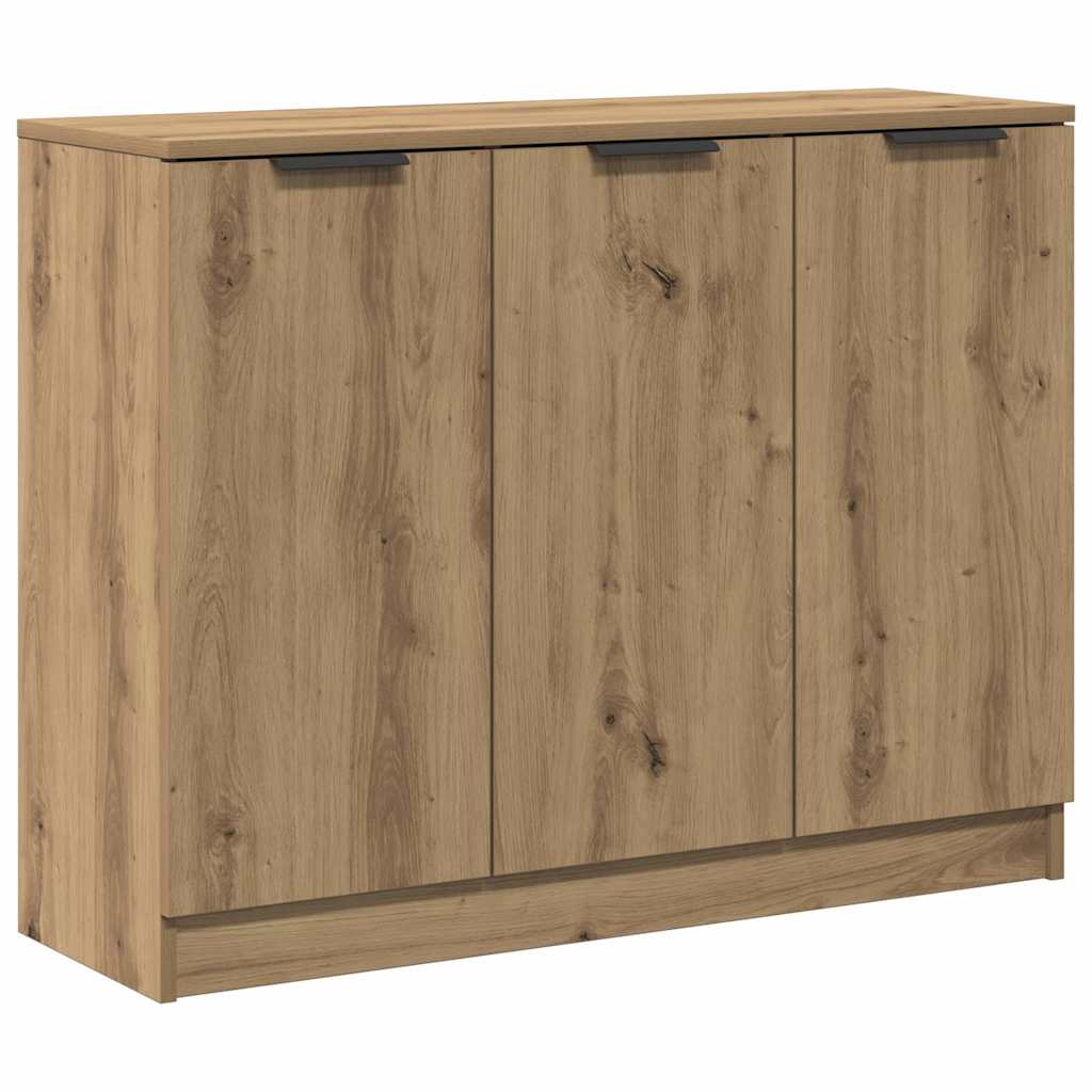 Vidaxl dressoir 90,5x30x70 cm bewerkt hout artisanaal eikenkleur