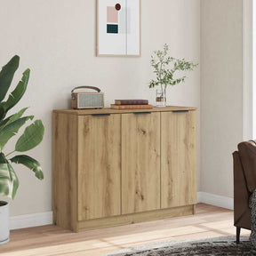 Vidaxl dressoir 90,5x30x70 cm bewerkt hout artisanaal eikenkleur