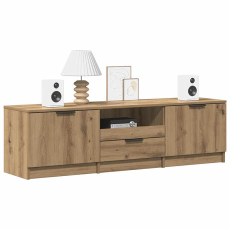Vidaxl tv-meubel artisan eiken 140x35x40 cm bewerkt hout