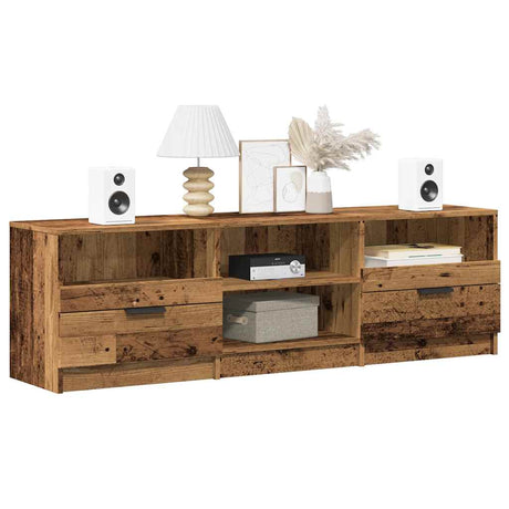 Vidaxl tv-meubel 150x33,5x45 cm bewerkt hout oud houtkleurig