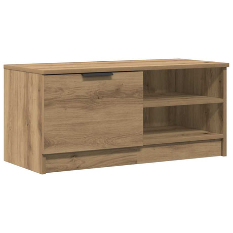 Vidaxl tv-meubel 80x35x36,5 cm bewerkt hout artisanaal eikenkleur