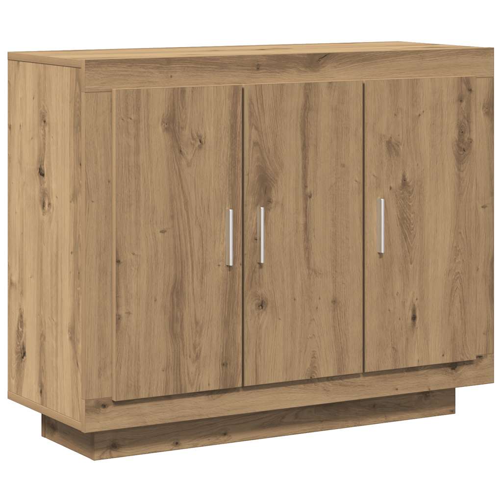 Vidaxl dressoir 92x35x75 cm bewerkt hout artisanaal eikenkleur
