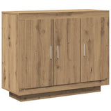 Vidaxl dressoir 92x35x75 cm bewerkt hout artisanaal eikenkleur