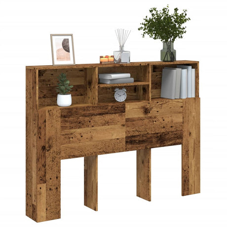Vidaxl hoofdbordkast 140x19x103,5 cm oud houtkleurig