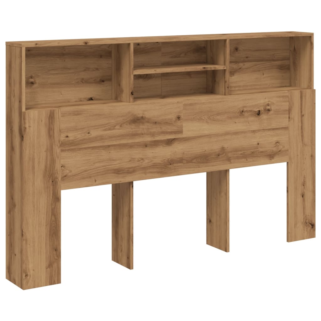 Vidaxl hoofdbordkast artisan eiken 180x19x103,5 cm bewerkt hout