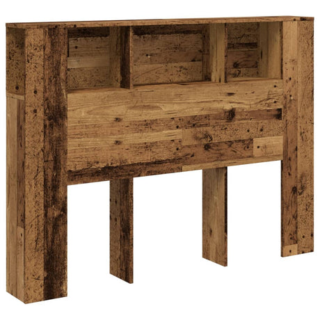 Vidaxl hoofdbordkast 140x18,5x102,5 cm bewerkt hout oud houtkleurig