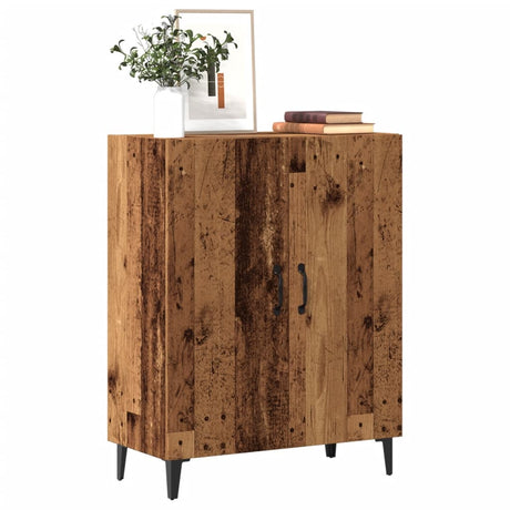 Vidaxl dressoir 70x34x90 cm bewerkt hout oud houtkleurig